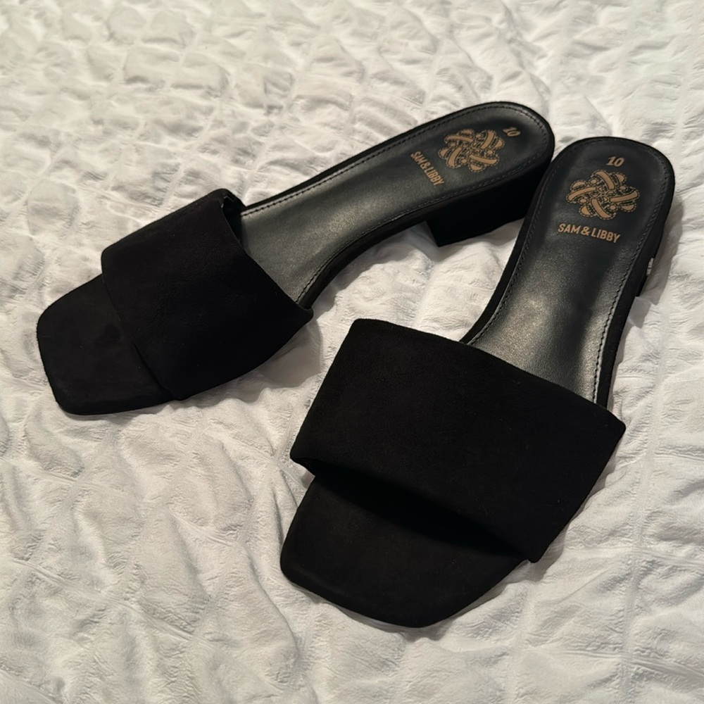 Size 10 Sam & Libby, black one inch heels.